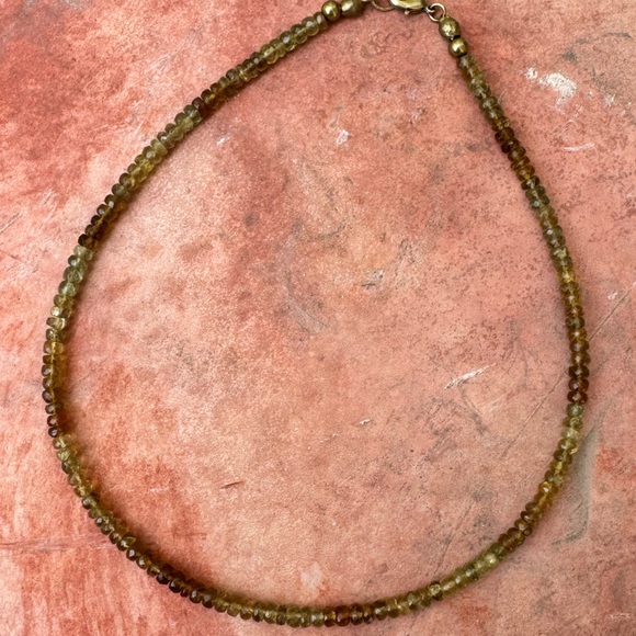 Handmade gradient gemstone green grossular garnet necklace - Picture 2 of 16